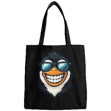 Discover Cool penguin sunglasses summer grin fun Bags