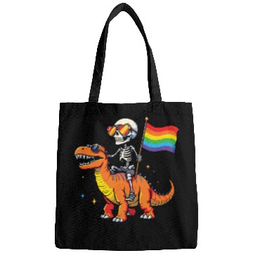 Discover Skeleton with dinosaur Lgbtq Bags
