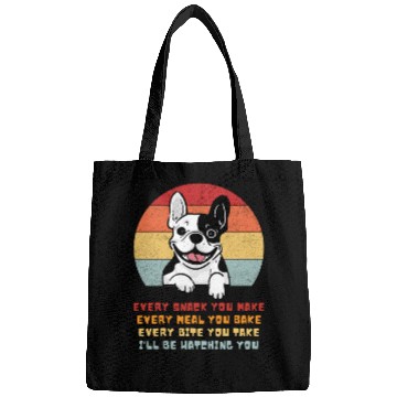 Discover French Bulldog Funny Watching You Snack Parody Bags