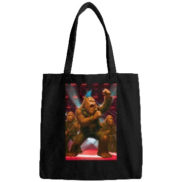 Discover Bigfoot Punk Rock Band Rocking the House Bags