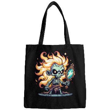 Discover Flame-Haired Skeleton Witch – Magic Mirror Spirit Bags