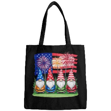 Discover Patriotic Gnomes Fireworks American Flag Bags