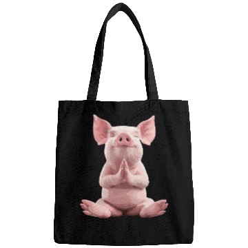 Discover Peaceful Meditating Pig Artwork for Relaxation Bags