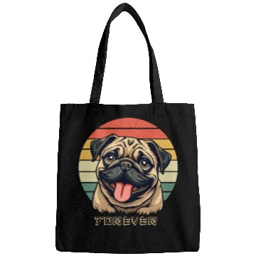 Discover Love Pug Forever – Cute Pug Lover Design Bags