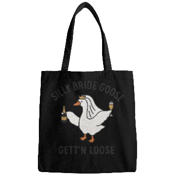 Discover Embroidered Silly Goose Bride Funny Goose Lover Bags