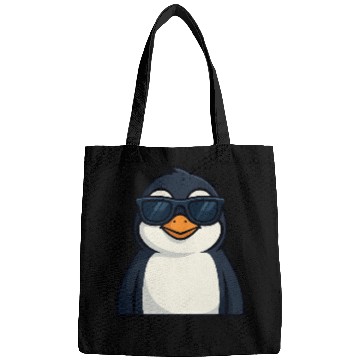 Discover Cool penguin with sunglasses summer funny Bags