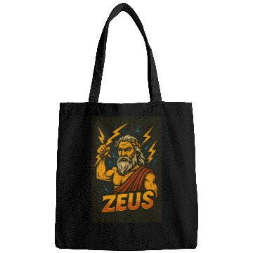 Discover Epic Zeus Thunderbolt Illustration Bags