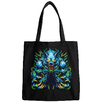 Discover Neon Alpha Howler – Electric Werewolf Rage Bags