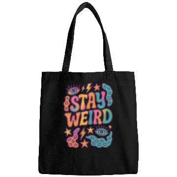 Discover Stay Weird – Funky Retro Design Bags
