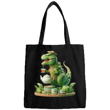 Discover Bags Tea Rex - Thé mignon et amusant Sticker