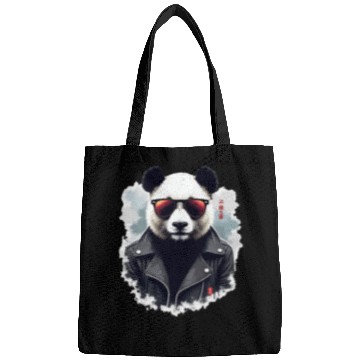Discover Cool Panda with Sunglasses & Leather Jacket Bags