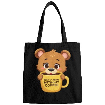 Discover Bear-ly Awake! - Cute Bear Cub & Morning Coffee Bags