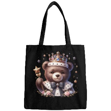 Discover Royal Teddy Bear Magic – Crowned Cutie with Sparkl Bags
