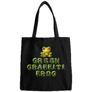 Discover Green Graffiti Frog  Yes, that's me! Bags