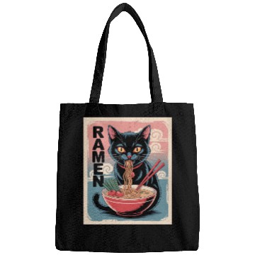 Discover Ramen Cat Japanese Style Bags