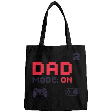 Discover Dad Mode On Retro Gamer Dad Pixel Art Design Bags