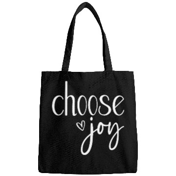 Discover Choose Joy Motivational Typography Bags