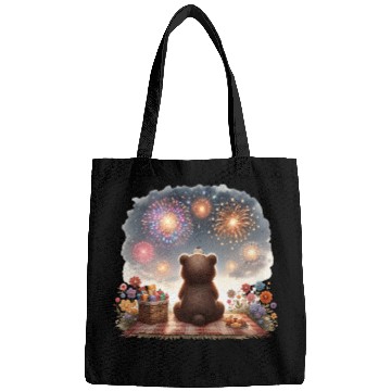 Discover Fireworks Picnic Bear – Night Sky Celebration View Bags