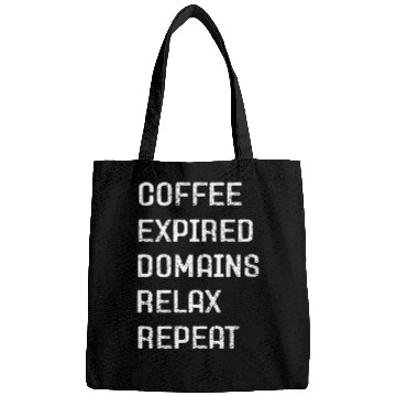 Discover Funny domainer quote domain names coffee relax Bags