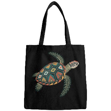 Discover Sea Turtle Geometric Pattern Shell Bags