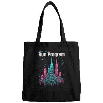 Discover Ruin Program - Cyberpunk Neon Art Design Bags