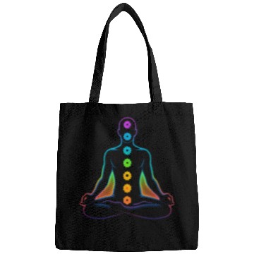 Discover Chakras – Neon Alignment | Vibrant 3D Vector Bags