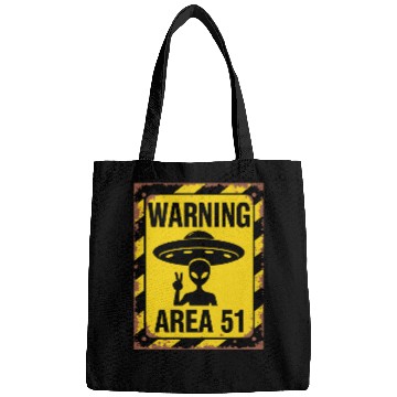 Discover Area 51 UFO Warning - Enter at your own risk Bags