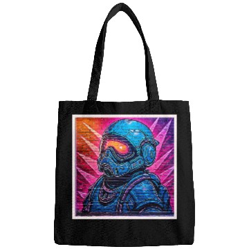 Discover Neon Cyberpunk Astronaut Bags