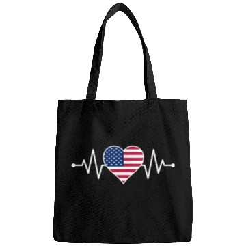 Discover American Flag Heart Bags Freedom 4th of July