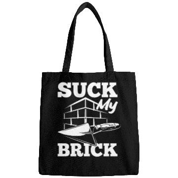 Discover Bricklayer Suck My Brick Trowel Graphic Bags