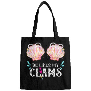 Discover He likes my Clams couples love seashell summer Bags