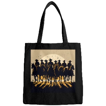 Discover Western Sunset Cowboy Scene Bags