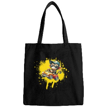 Discover Playful Monkey Driving Toy Car Bags