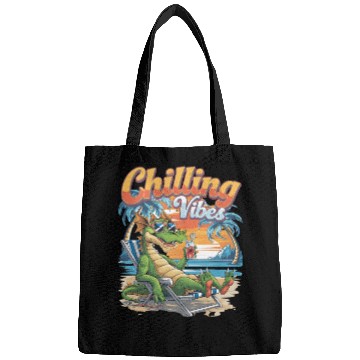 Discover Chilling Vibes Dragon Relaxing Beach Scene With Bags