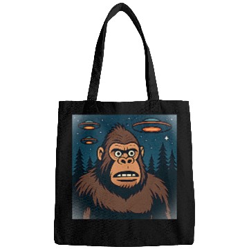 Discover Bigfoot Sasquatch Funny Alien UFO Bags