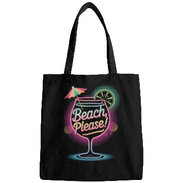 Discover Neon Tropical Cocktail Beach Please Retro Summer Bags