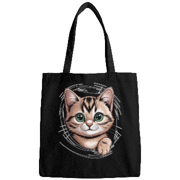 Discover Cute Cat With Big Eyes Bags