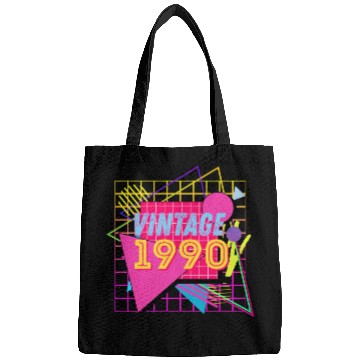 Discover 1990 Birthday Gift Retro Neon 90s Style Bags