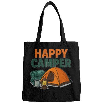 Discover Happy Camper – Cozy Camping Vibes Bags