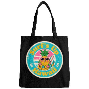 Discover Aloha Vibes Pineapple Surfer Vintage Hawaiian Bags