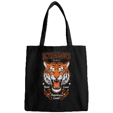 Discover Bold, fearless, and loud tiger design Bags