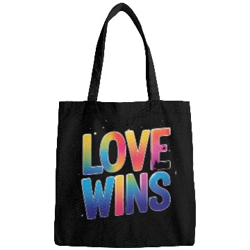Discover Love Wins Rainbow Script Bags – Pride Month Bags