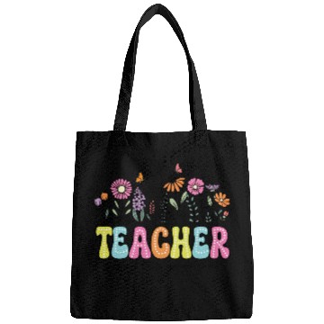 Discover Teacher Flower Floral Dalmatian Dots Bags