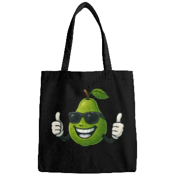 Discover Cute cartoon pear guava fruit summer joy Bags