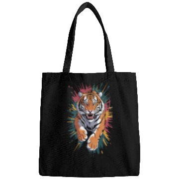Discover Majestic Tiger Splash Art Bags