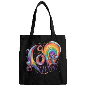 Discover Love Wins Rainbow Script Bags – Pride Month Bags