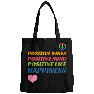 Discover Positive Vibes, Positive Mind, Positive Life Bags