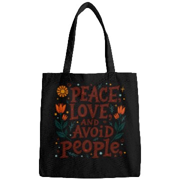 Discover Retro Aesthetic Bags - Peace, Love, and Avoid