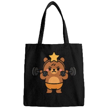 Discover Built Different Bear Quirky Workout Character Bags