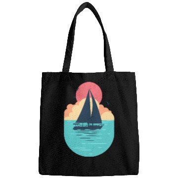 Discover Sunset Sailboat Ocean Bags Design